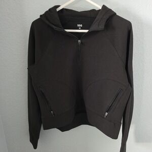 DSG Women's Cropped Hooded Jacket  Size Medium Black